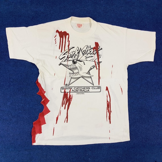 80sビンテージ Tシャツ Shark Catchers Club シャーク 鮫 80sビンテージ Tシャツ Shark Catchers Club シャーク 鮫