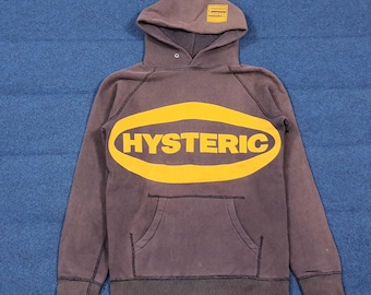 Sudadera con capucha raglán vintage de los 90 con glamour histérico y logo grande "pesado"