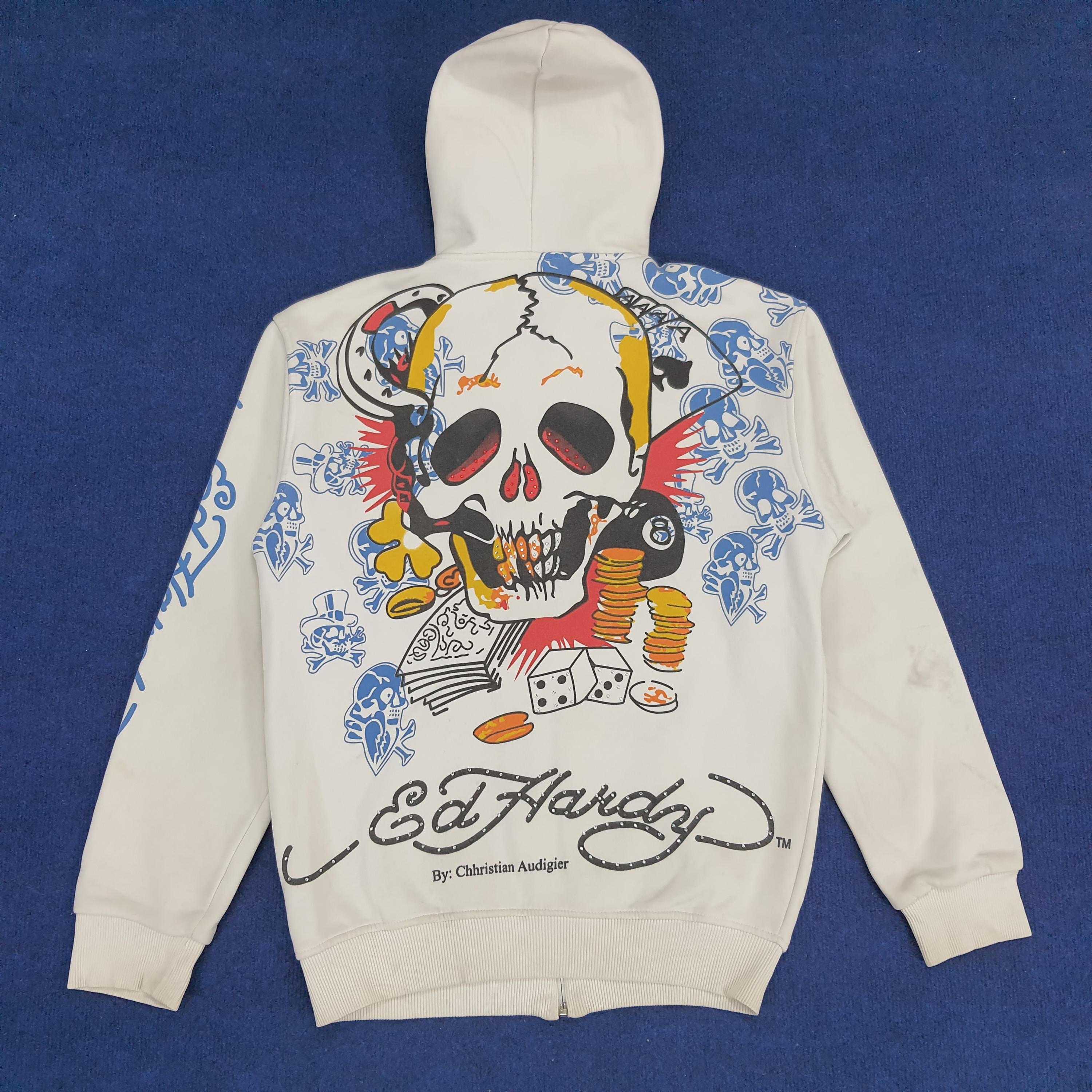 Vintage Ed Hardy by Christian Audigier Overprint Hoodies - Etsy