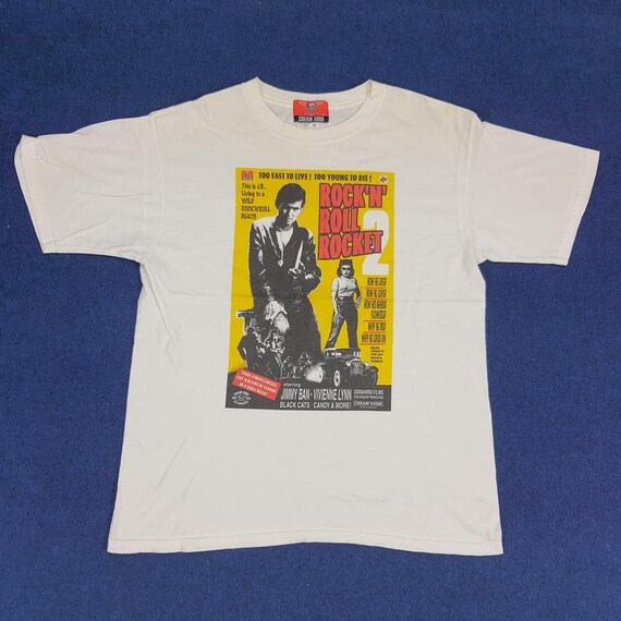 ヴィンテージ クリームソーダ ロックンロール ロケット フォト Tシャツ