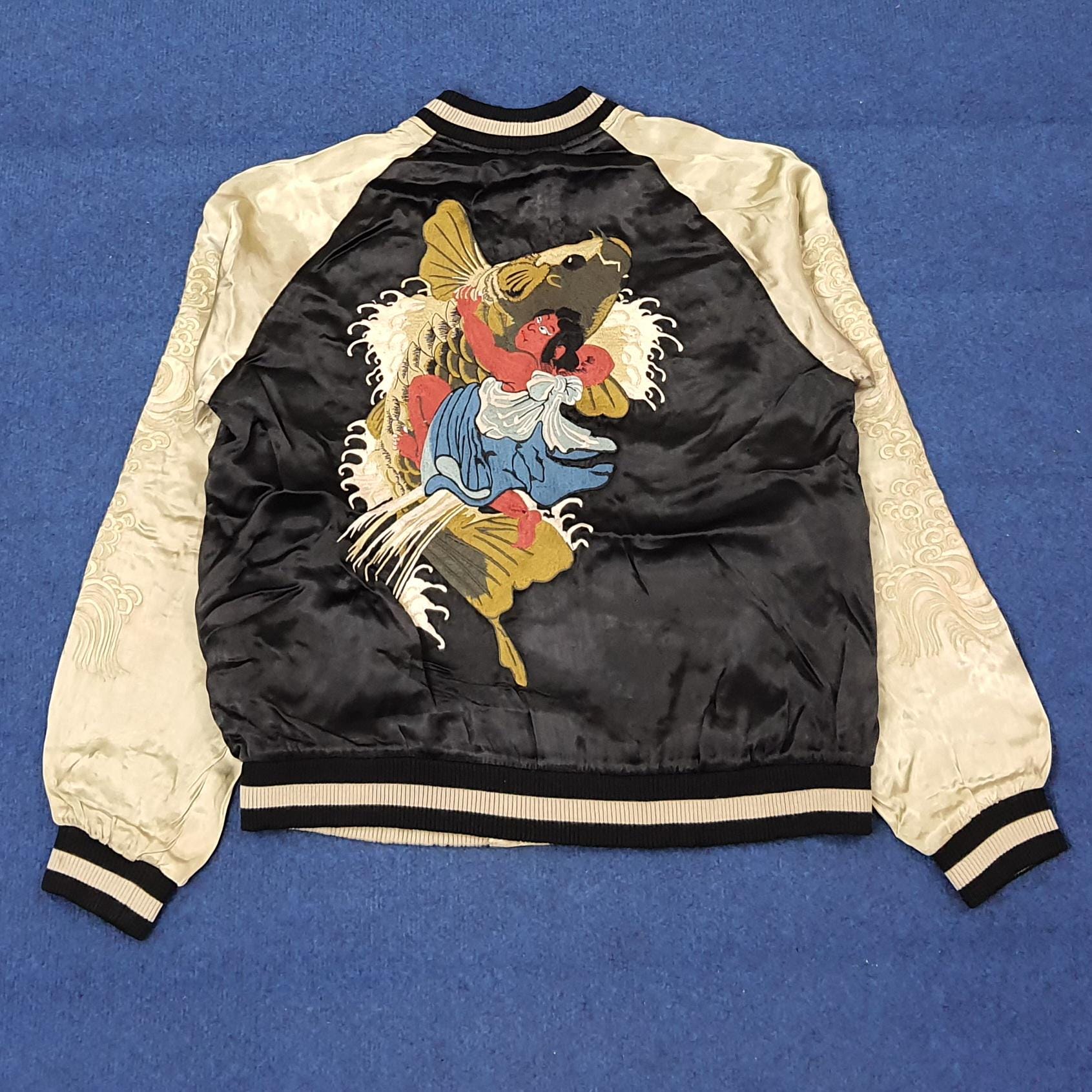 ヴィンテージ】mustard Sukajan made in Japan 1940's/50's Japanese