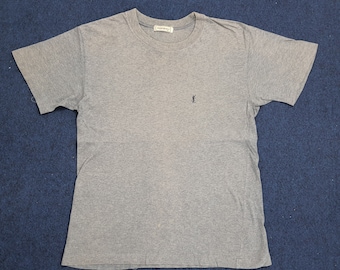 Vintage Yves Saint Laurent Italian Designer Small Logo T-shirt