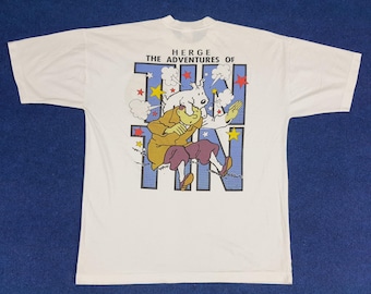 Vintage The Adventures of TinTin Herge Tshirt