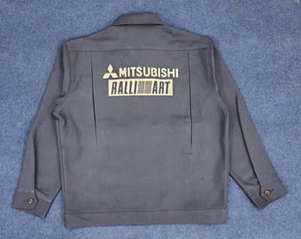 Vintage Mitsubishi Ralli Art Motorsport Custom Logo Jacket