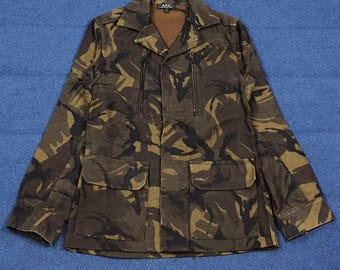 Vintage A.P.C. France Military Camo DPM Camouflage Field Jacket
