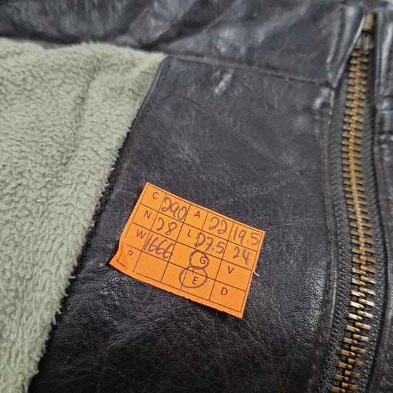 Rare Custom Skeleton Bone Leather Jacket Nautica … - image 10