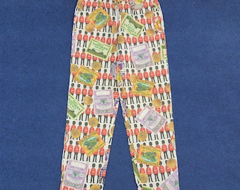 Pantalones casuales con sobreimpresión de Comme Des Garçons vintage de tricot