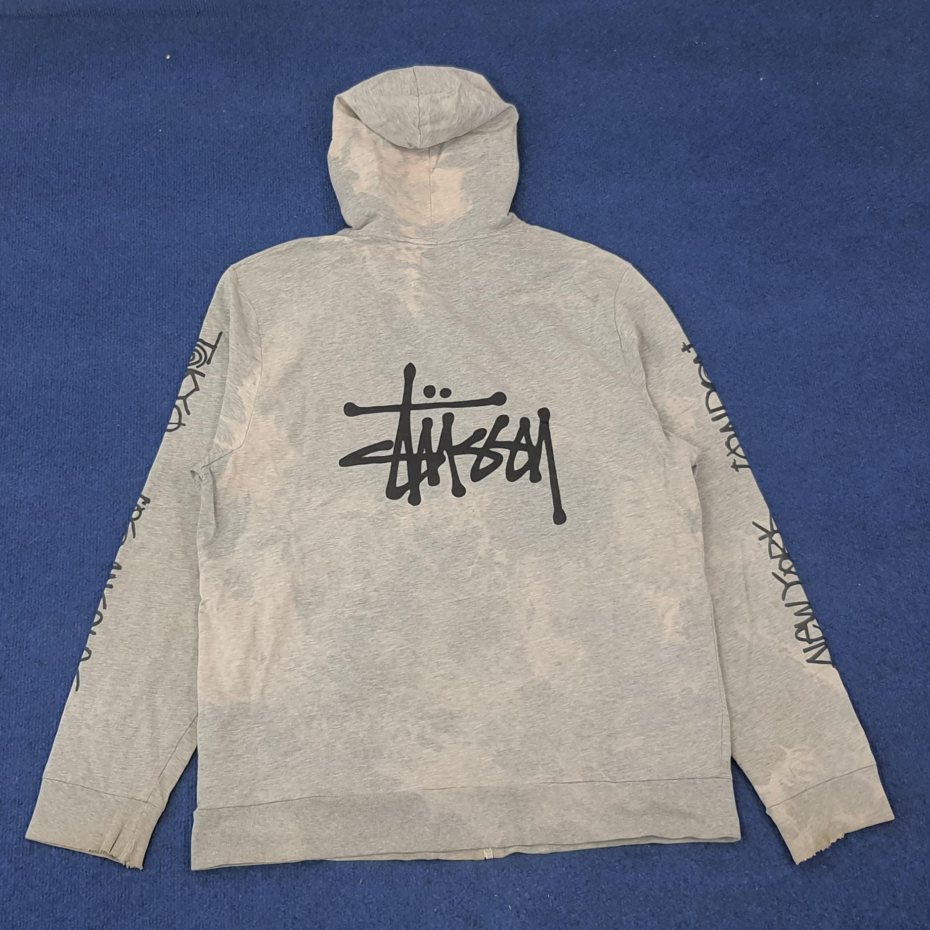 Vintage Stussy Authentic Signature Logo Zipper Hoodie - Etsy