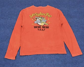 Vintage Studio D'artisan T-shirt met lange mouwen en borduursel