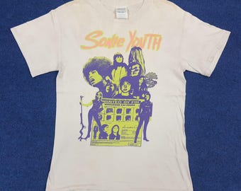 Vintage SONIC YOUTH Flower American Rock Band T-shirt - Etsy