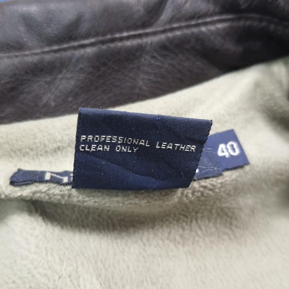 Rare Custom Skeleton Bone Leather Jacket Nautica … - image 7