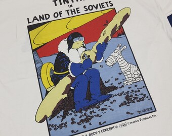 Vintage Adventure of Tintin the Land of the Soviets T-shirt
