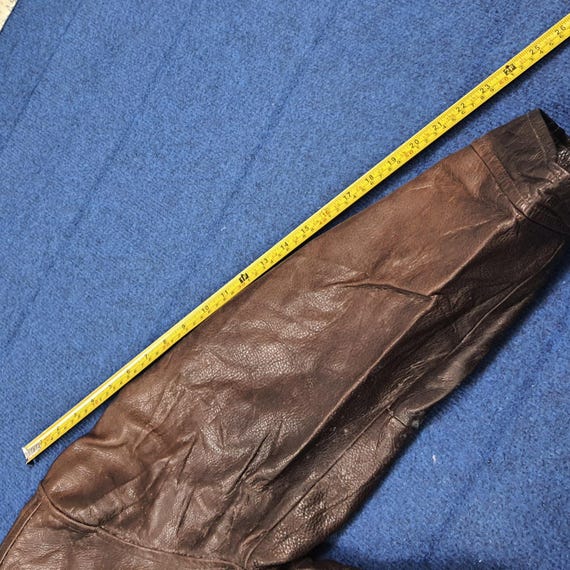 Rare Custom Skeleton Bone Leather Jacket Nautica … - image 12