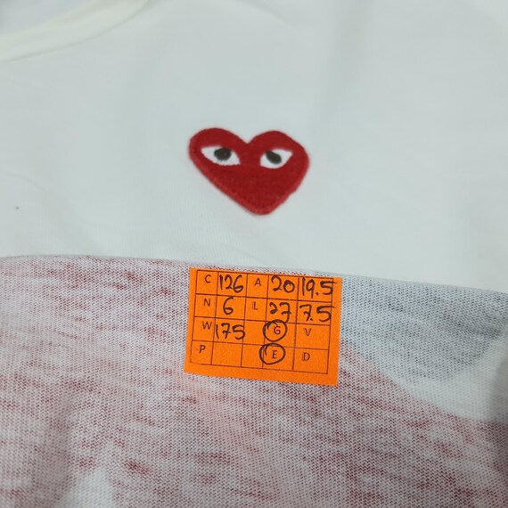 Made in Japan★PLAY COMME des GARCONS★半袖Tシャツ【Women's size-M/白/White】縫製責任者印付き正規品/Tops/T Shirts◆BG906 Made in Japan PLAY COMME des GARCONS 半袖Tシャツ【Women's size-M