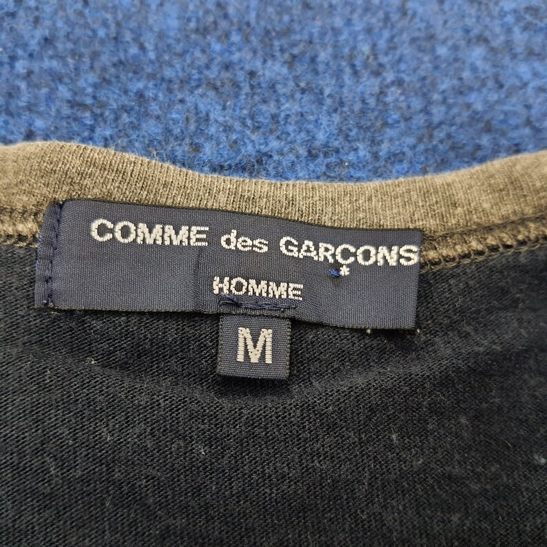 Homme Comme des Garcons mid 1980s brown towelling t-shirt - approx mens XS S