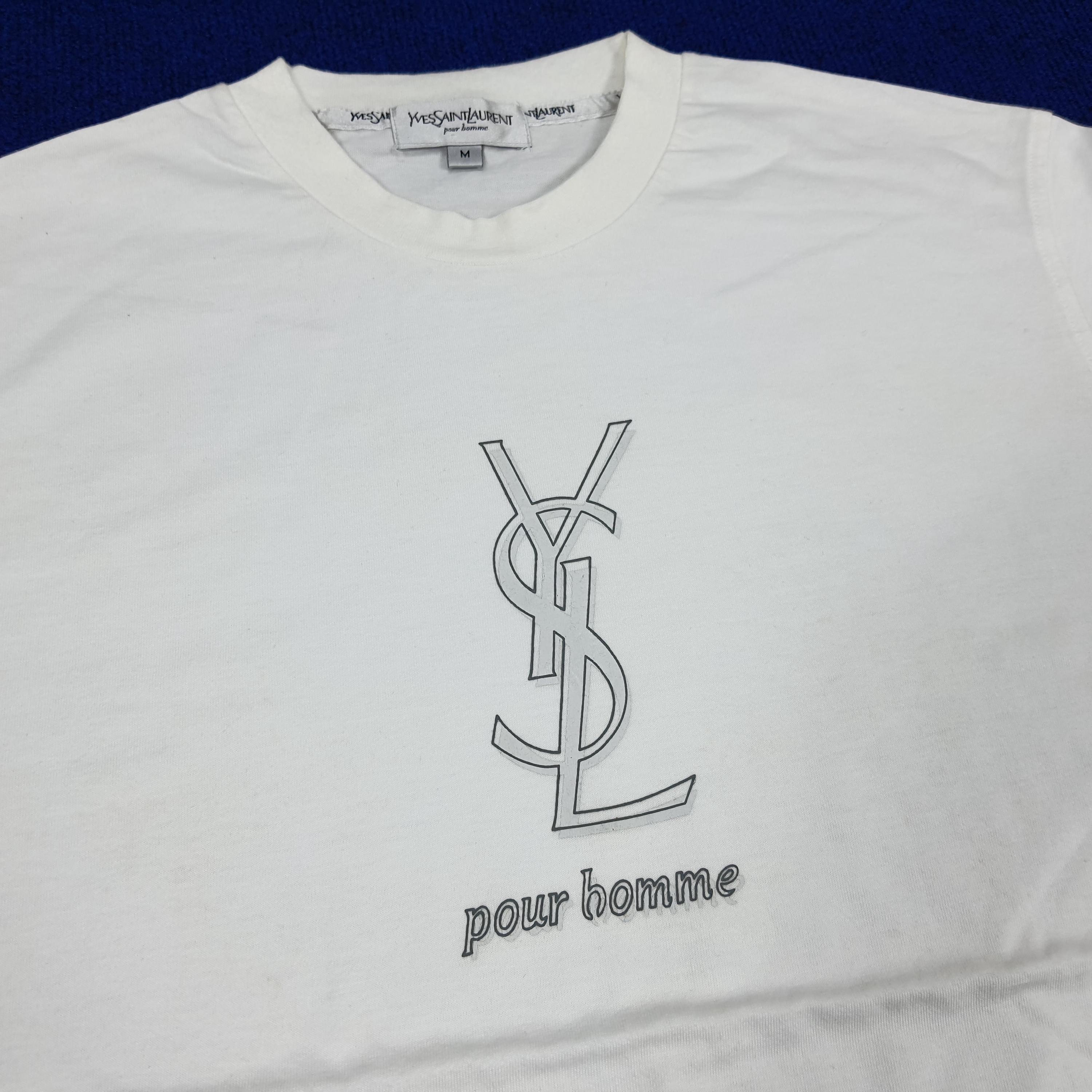 トップス 90s yves saint laurent center logo Tee Vintage Yves Saint Laurent YSL Center Logo Designer Tshirt