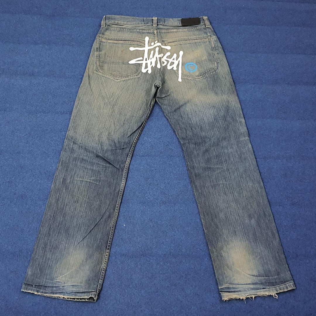 Vintage Stussy Authentic Workgear Custom Logo Jeans - Etsy Israel