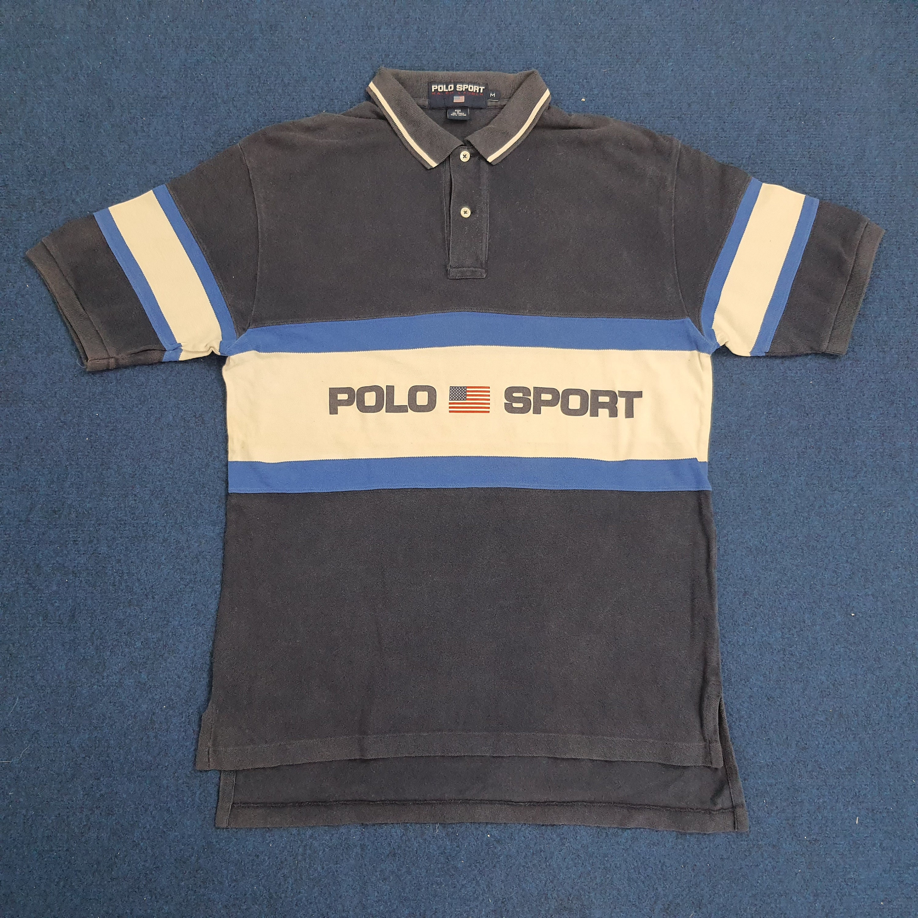 希少 90s【RALPH LAUREN】POLO SPORTポロRRL SSZ Vintage 90s Polo Sport Ralph Lauren Color Block Men Size L