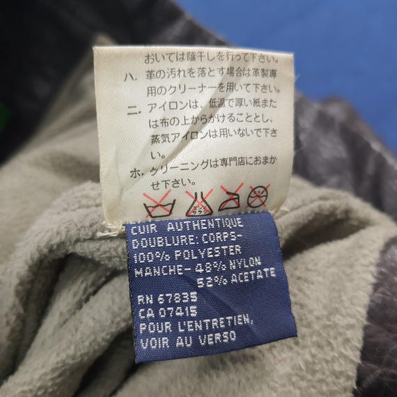 Rare Custom Skeleton Bone Leather Jacket Nautica … - image 8