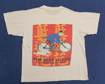 THE ADVENTURES Of TINTIN Cartoon T-shirt met print op de achterkant