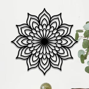 Wildflower MANDALA Metal Wall Hanging | Modern Metal Flower | Unique Indoor Outdoor Decor | Housewarming Gift | Wildflower Mandala Decor