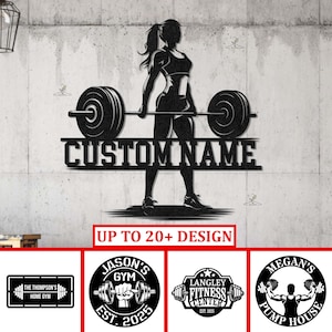 Custom Name Gym Wall Decor, Personalized Home Gym Decor, Home Gym Decor for Women, Athlete Gift, Gift for Him, Home Workout Room , Gym Gift