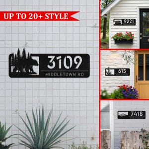 Unique House Number Plaque, Custom Address Sign, Personalized Street Address Decor,Street Sign,Farmhouse Style,Front Door Sign,Home Exterior
