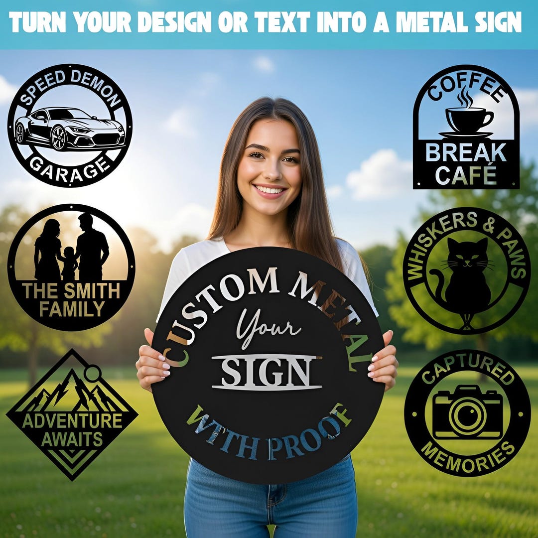 Custom Business Logo Sign : Personalized Aluminum Logo for Shop, Laser ...