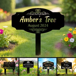 Custom Garden Memorial Sign, Personalized Memorial Garden Stake , Sympathy Gift for Garden , Outdoor Remembrance Stake , Tree Plaque Marker