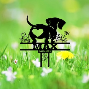 Dachshund Dog Memorial Stake Custom, Memorial Cross for Pet Grave, Dachshund Loss, Dachshund Dog Sign, Grave Marker Dog Loss Gift, Dog Gift