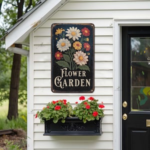 Custom Flower Garden Metal Sign, Personalized Flower Garden Sign, Flower Garden Metal Sign , Flower Garden Decor , Personalized Garden Gif