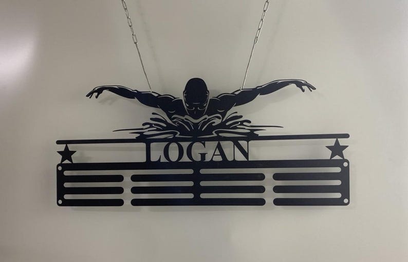 Custom Metal Swimming Medal Holder, Swim Medal Hanger, Medal Display ...