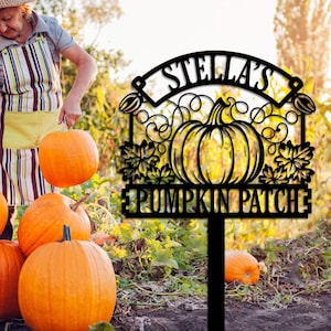 Personalized Pumpkin Patch Metal Sign, Pumpkin Garden Decor, Gardener Gift,Pumpkin Patch Farm Sign, Fall Decor, Farm Decor,Thanksgiving Gift