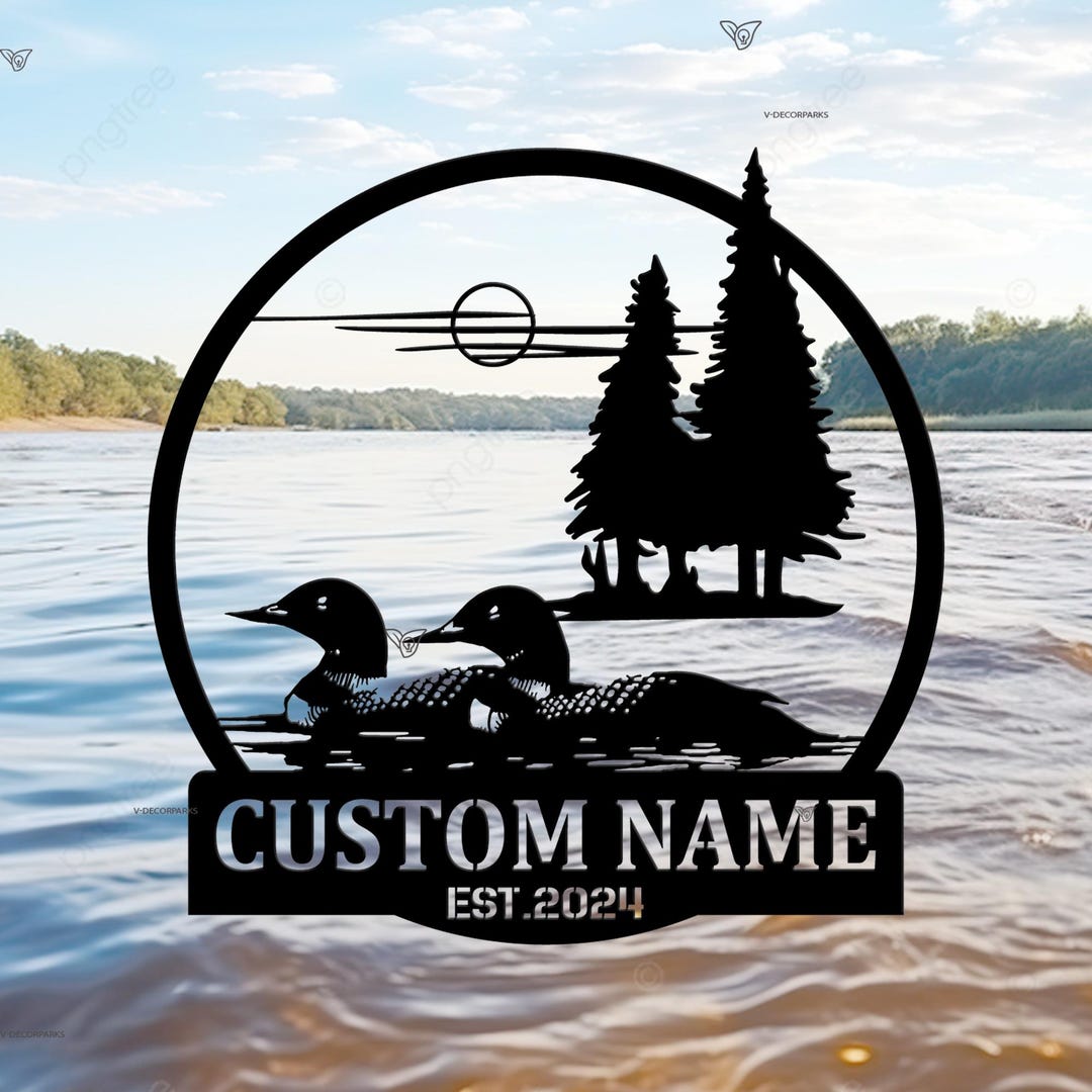 Lake Loons Metal Sign Custom,personalized Duck Loons Name Sign ...