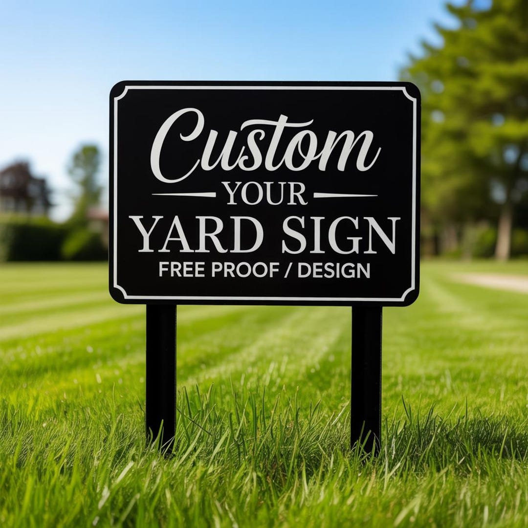 Custom Business Logo Outdoor Sign, Personalized Yard Metal Decor, New ...