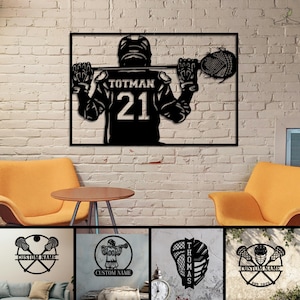 Custom Name Lacrosse Player Sign,Personalized Lacrosse Player Metal Sign,Lacrosse Fan Gift,Lacrosse Gifts,Lacrosse Wall Hanging,Athlete Gift