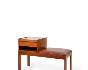 Mid-Century Telephone Gossip Table Bench