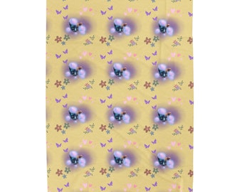 purple  animals and cub ,flower ,bubble ,popular design blanket,yellow blanket,cute blanket,child blanket,gift blanket