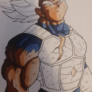 VEGETA SUPERSAIYAN Dragon Ball DRAWING fan art. image 3