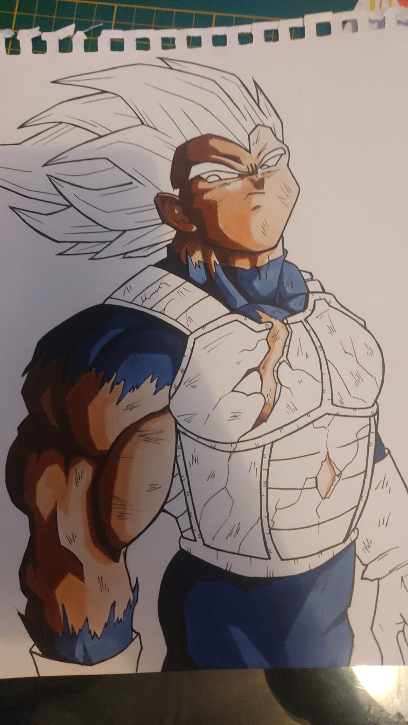 VEGETA SUPERSAIYAN Dragon Ball DRAWING fan art. image 3