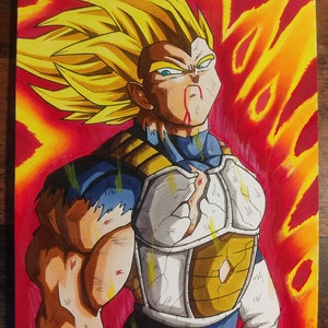 VEGETA SUPERSAIYAN Dragon Ball DRAWING fan art. image 1