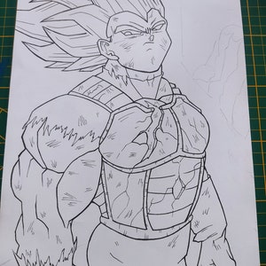 VEGETA SUPERSAIYAN Dragon Ball DRAWING fan art. image 4