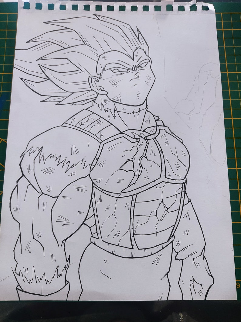 VEGETA SUPERSAIYAN Dragon Ball DRAWING fan art. image 4