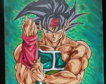 BARDOCK GOKU father DRAGONBALL Bardack Drawing fan art.