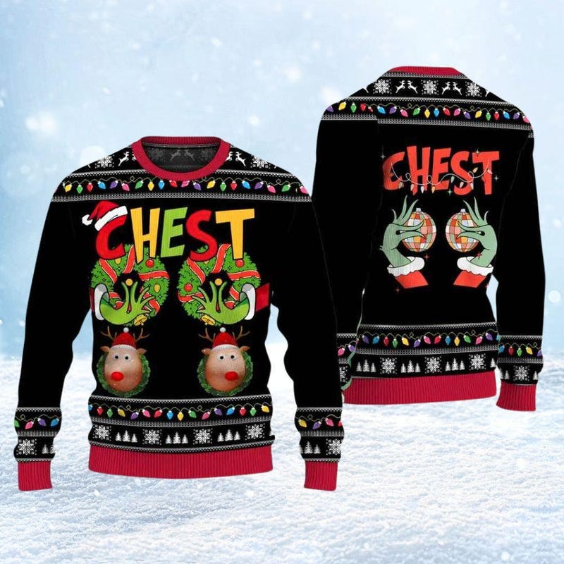 Couple - Leaky Roof Funny Christmas Sweater main image 1