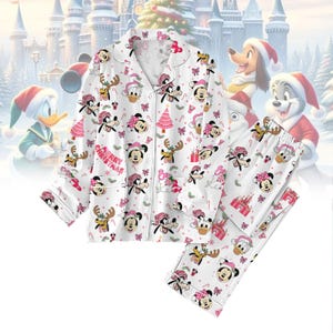 Disney Mickey And Friends Christmas Pajamas, Mickey Pluto Shirt, Disneyland Holiday Pajamas, Cute Xmas Pajamas, Magic Kingdom Gift
