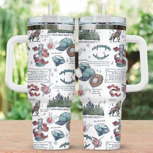 Twilight 40oz Tumbler, Vampire Wolf Romance Stainless Tumbler, Twilight Saga Fan Apparel, Edward Bella Drinkware Tumbler, Romance Book