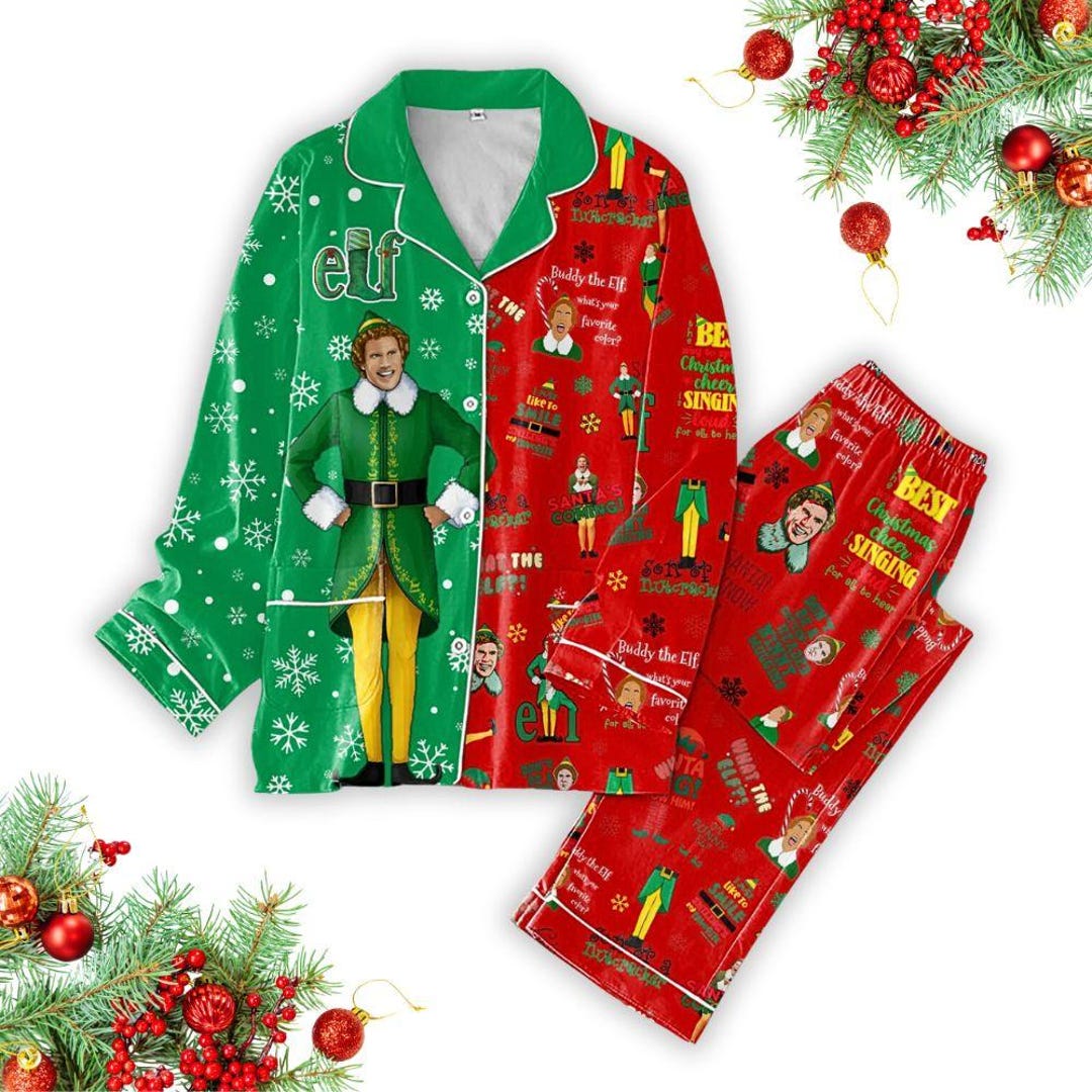 Christmas Buddy the ELF Pajamas Set, Funny Christmas Movie