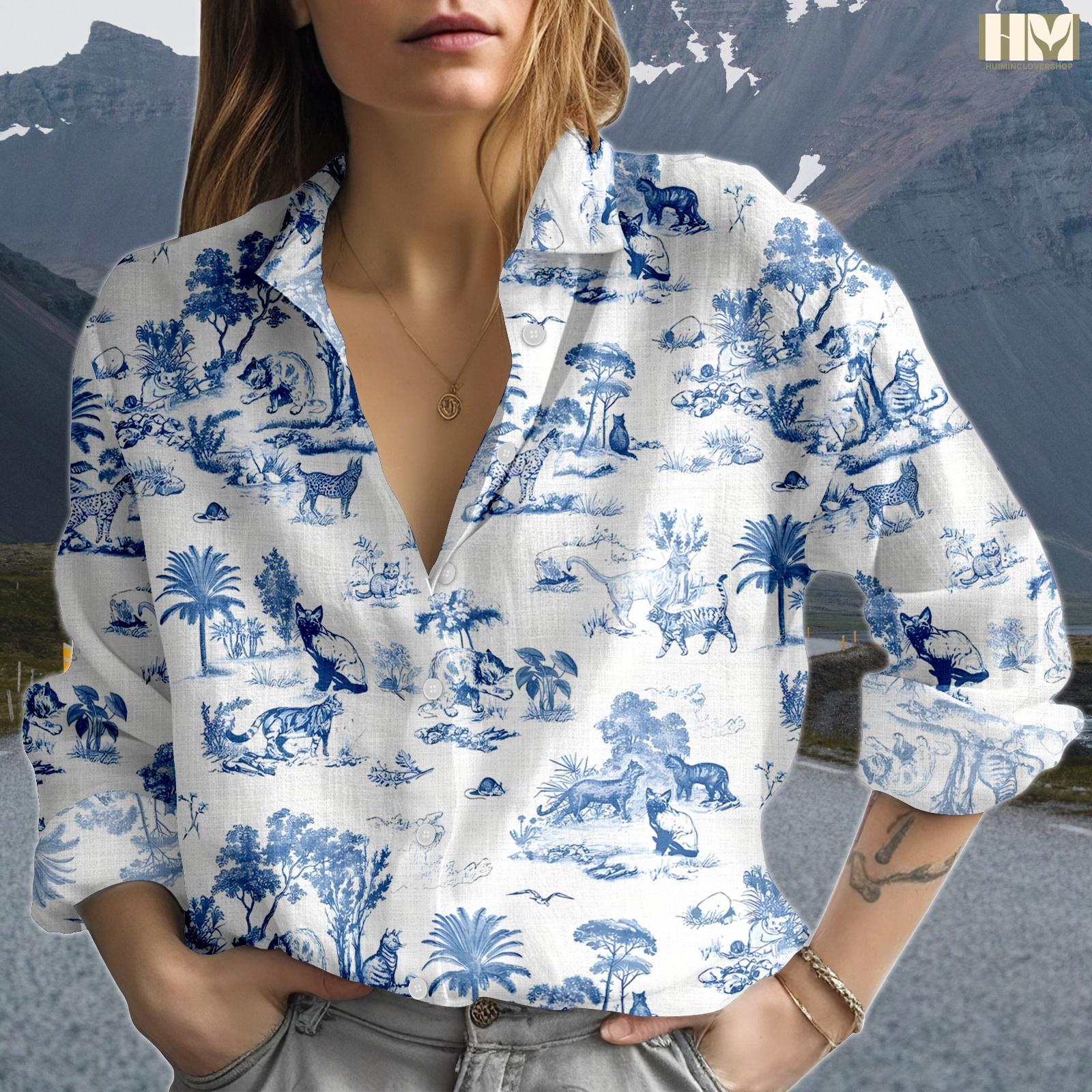 トップス Riu One shoulder Toile de Jouy tops One shoulder Toile de Jouy tops – Riu