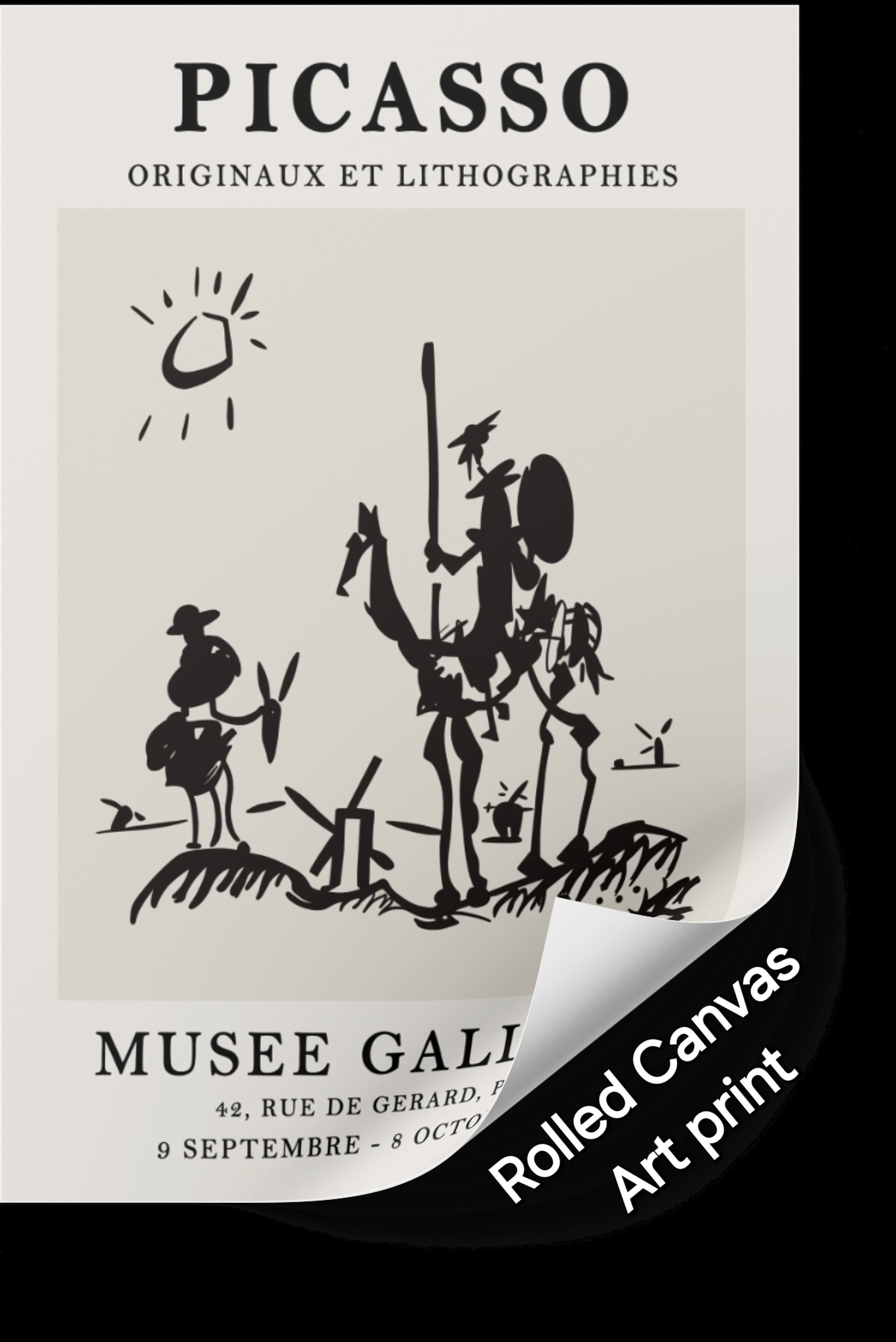 Picasso Poster, Don Quixote Poster, Picasso Print, Exhibition Wall Art ...